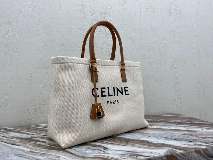 Celine CABAS  橫款印花帆布和小牛皮