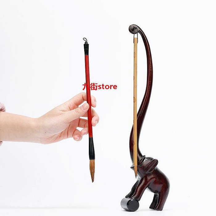 筆架紅木筆架毛筆掛 大象實木質毛筆筆架子大號 毛筆筆架筆掛書法用品