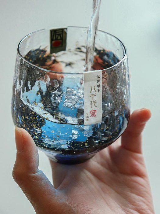 包の店日本東洋佐佐木八千代窯金箔壺星空杯手工玻璃杯清杯具套裝
