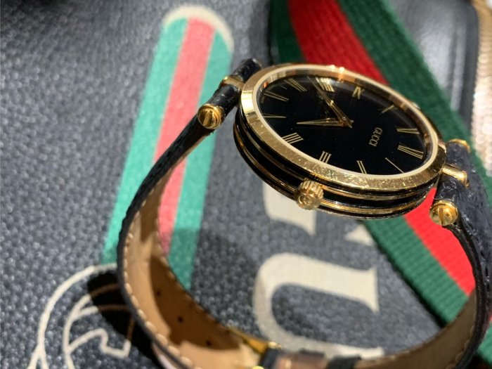 Gucci 稀少復古石英腕錶 vintage 大款