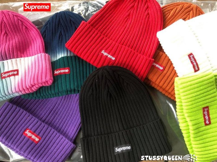 【超搶手】全新正品2019 Supreme Overdyed Ribbed Beanie Box Logo毛帽 黑白渲染