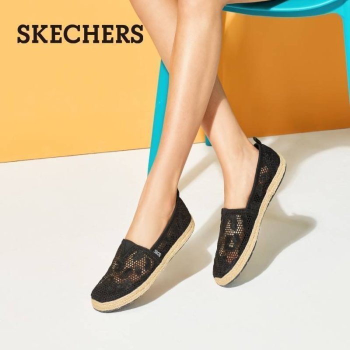 【熱賣下殺】Skechers斯凱奇女鞋新款平底單鞋蕾絲一腳蹬懶人鞋樂福鞋漁夫鞋