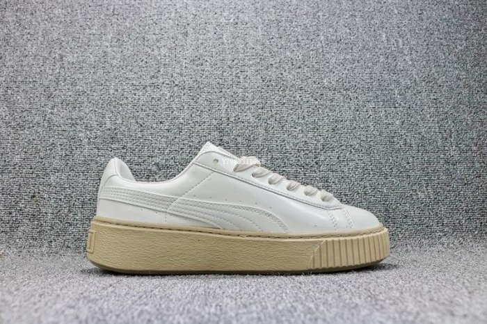 Puma Basket Platform 米白 漆皮 增高松糕 滑板鞋 女鞋 363314-05