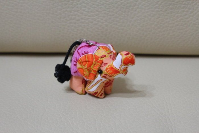 超可愛 超炫 大象 布藝 布製 鑰匙圈 粉色 超卡哇伊 小象 紀念 收藏 送禮 喜氣