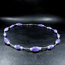 珍珠林~限量款式~紫羅蘭圓珠項鍊~冰種玉石#818