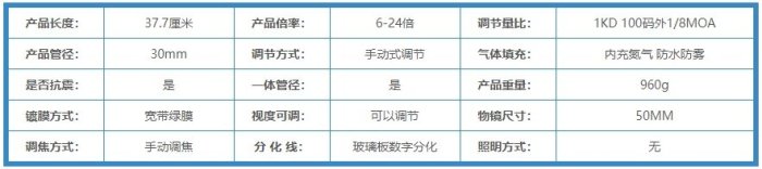 【BCS生存遊戲】DISCOVERY 發現者狙擊鏡 HS 6-24X50SF FFP（高抗震款）瞄準鏡-DI8923