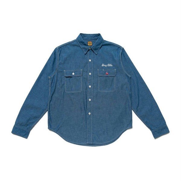 超目玉 CHAMBRAY Made Human Purple Chambray Chambray L/S L/S SHIRT ...