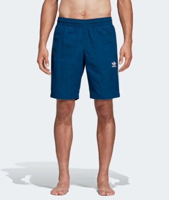 【豬豬老闆】ADIDAS SWIM SHORTS 風褲 三線 口袋 短褲 男款 藍 DV1578 紅 DV1585