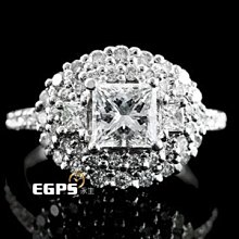 【永久流當品】《EGPS》天然鑽石 鉑金鑽戒 主石重 1.01CT 真鑽 豪華配鑽 鑽戒 女戒DT1846