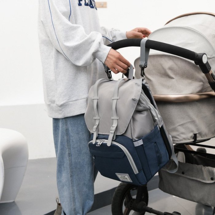 母嬰包 雙肩書包寶媽帶娃背包多通途嬰兒床母嬰旅行外出包媽媽包