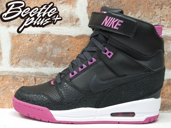 女鞋BEETLE NIKE AIR REVOLUTION SKY HI 深藍 桃紫 內增高鞋 599410-001 9