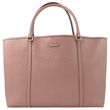 【茱麗葉精品】全新精品 GUCCI 449648 Guccissima 小G牛皮壓紋托特包.粉(大) 預購無現貨