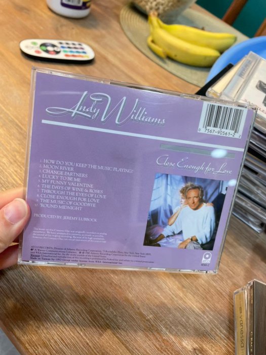 9.9新 ㄆ ANDY WILLIAMS CLOSE ENOUGH FOR LOVE CD