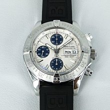 【一元起標】Breitling百年靈(42mm)A13340-三環不鏽鋼自動上鍊機械計時腕錶(附盒)