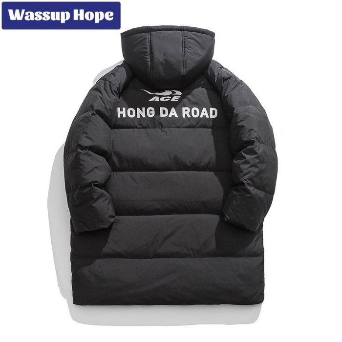 Wassup Hope羽絨服男冬季加絨加厚長款面包服保暖女棉服中國潮牌 現貨免運-雙喜生活館