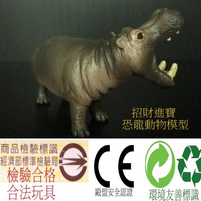 河馬 仿真動物玩具 模型玩具 野生動物園公仔收藏品 ZOO 兒童生日禮物另有售大象斑馬熊貓獅子企鵝羚羊北極熊恐龍AM05