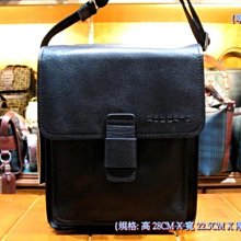 【寧寧精品小舖*台中包包皮件皮帶店】*ROBERTA 諾貝達*114{直立黑色斜背牛皮包}