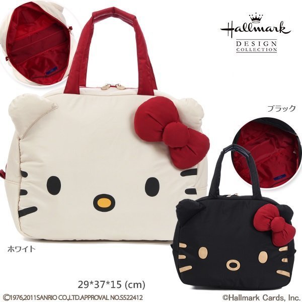 缺貨 日本Hello Kitty 貓臉拉桿行李箱可使用的旅行袋行李袋側背手提包