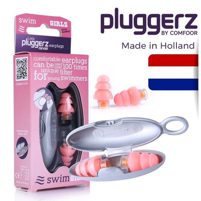 pluggerz荷蘭專業游泳耳塞成人防水男女洗澡硅膠隔水不隔音-雙喜生活館