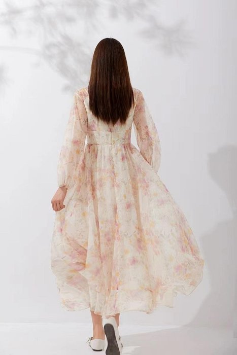 春夏新款高級法式氣質海邊穿搭流行漂亮長裙洋裝  妃