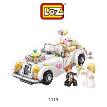 強尼拍賣~LOZ mini 鑽石積木-1119 婚禮車/蜜月車