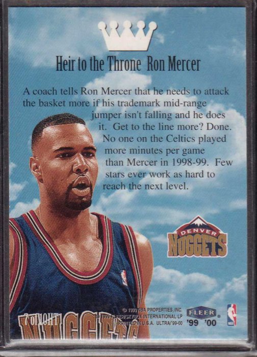 99-00 ULTRA HEIR TO THE THRONE #7 RON MERCER