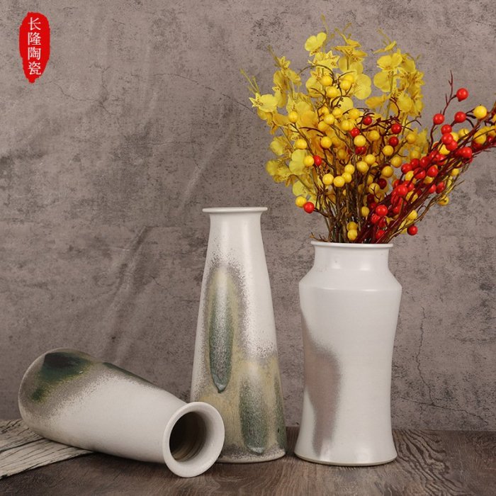 景德鎮手繪中國風陶瓷花瓶花束家居茶幾水培工藝品花瓶擺件花瓶