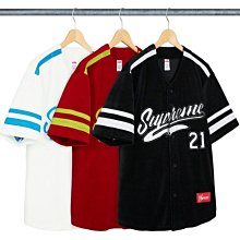 【日貨代購CITY】2020AW Supreme Velour Baseball Jersey 球衣 短袖 棒球衫 現貨