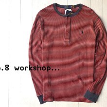 【RL男生館】POLO Ralph Lauren條紋華夫格小馬亨利領長袖T恤【RL001Q6】(M)