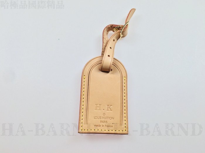 【哈極品】二手品 《Louis Vuitton LV 原廠全皮行李吊牌 / 掛飾》