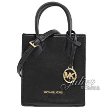 【茱麗葉精品】全新精品 MICHAEL KORS 專櫃商品 MERCER 素面荔枝紋迷你手提兩用包.黑 現貨