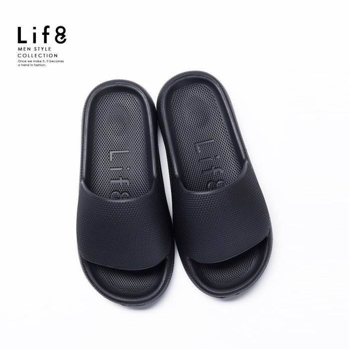 Life8-Casual 黑潮 二代厚底拖鞋(可水洗)-19008-促銷 正品 現貨