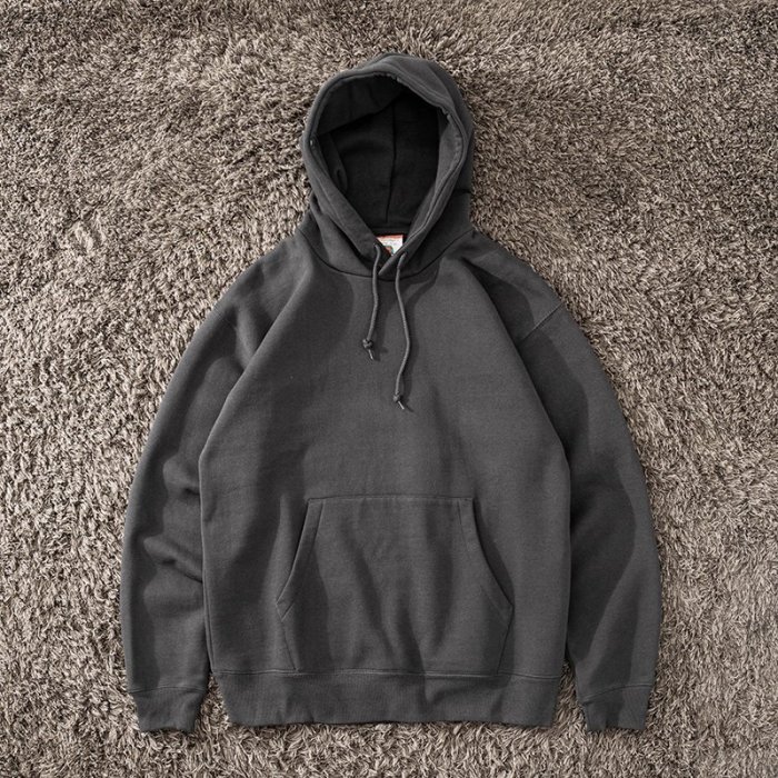 【MOMO全球購】SOGATA FLEECE CREW HOODED SWEAT加絨純色圓領連帽衛衣