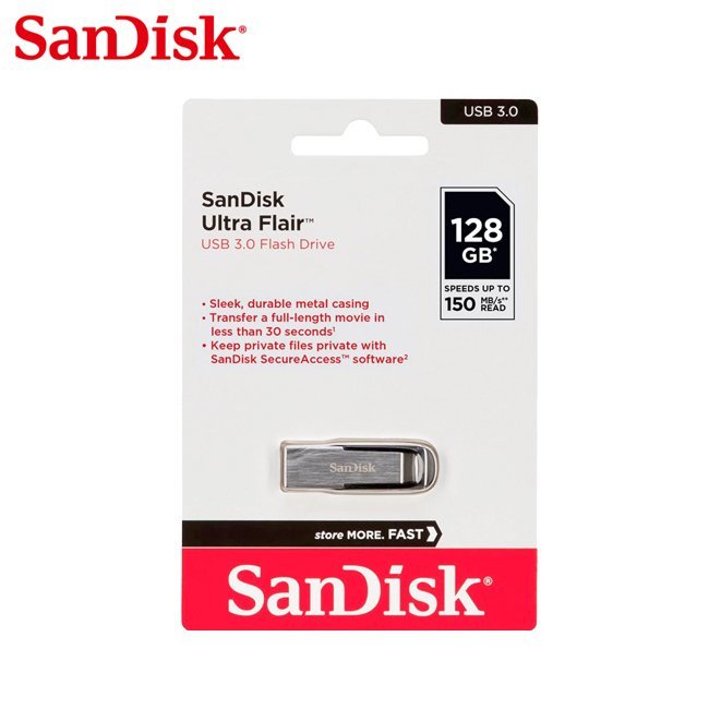 SANDISK CZ73 Ultra Flair USB 3.0 128GB隨身碟 (SD-CZ73-128G)