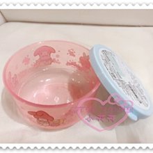 ♥小花花日本精品♥Hello Kitty 美樂蒂Melody碗飯碗湯碗兒童碗蛋糕趴姿愛心小兔子粉色透明11118206