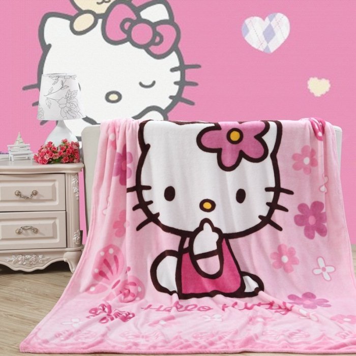 【現貨-主圖】Hello Kitty 絨毛被 涼被 棉被 冷氣被 艾莎  雪寶 安娜 毛毯 KT 凱蒂貓 史迪奇