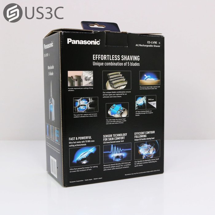 【US3C-桃園春日店】【全新品】公司貨 Panasonic ES-LV9E-SET 日本製 極速線性馬達 密著5D浮動刀頭 AI智能感應技術 6枚刃大面積刀頭