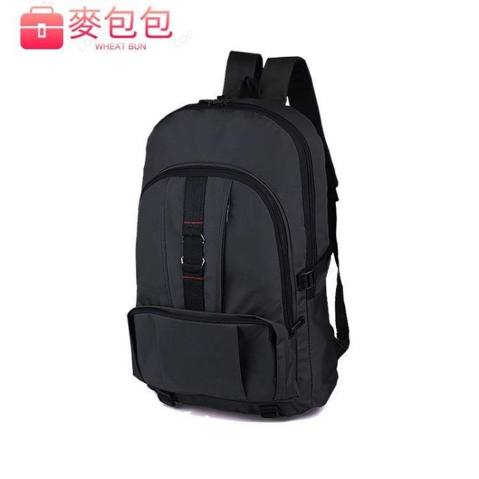 黑色中型容量35L背包 防水多功能電腦後背包15.6寸 登山背包30l the north face背包 雙肩背包