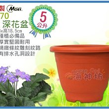 =海神坊=台灣製 MORY 00570 6吋深花盆 圓型盆栽 花器 花藝 花園 園藝造景 塑膠盆5L 36入1250免運