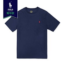 【RALPH LAUREN】【POLO】RL男童短袖素T紅小馬深藍 F01191212-01