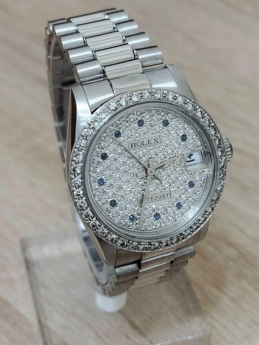 鑫泰典精品 勞力士 ROLEX 68279 滿天星 中型錶 十鑽 白K金 女錶 貴婦錶