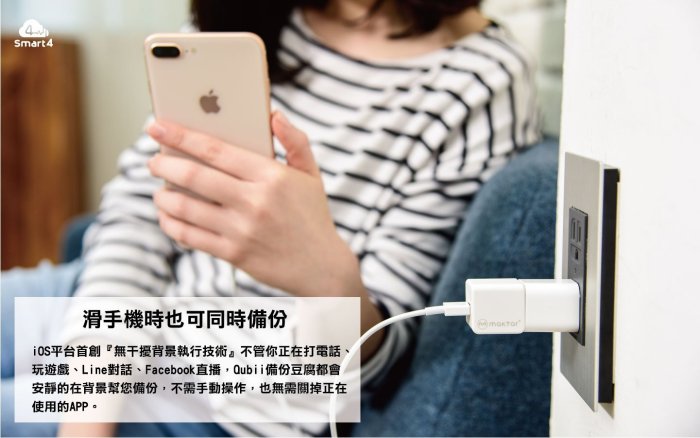 【愛拉風】Qubii 備份豆腐頭 + 128G記憶卡 超值組合價 蘋果認證  iphone手機備份 備份神器 讀卡機