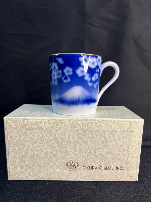 Okura大倉陶園富士山馬克杯 咖啡杯 全新帶原盒