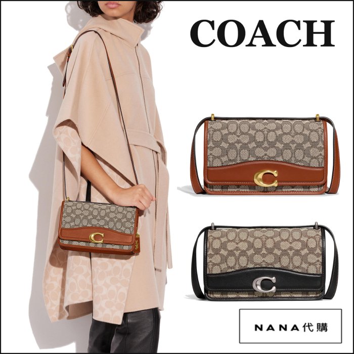 NaNa代購 COACH CC416 CD709 蔻馳新款BANDIT女士翻蓋單肩斜挎包 多隔層 肩帶可調 附購證