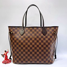 遠麗精品(板橋店) s0643 lv棋盤格櫻桃紅內裡neverfull mm/n41358