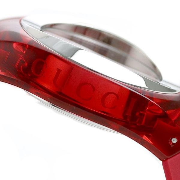 GUCCI YA137303 古馳 手錶 36mm 紅色面盤 紅色橡膠錶帶 女錶 男錶