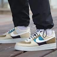 【代購】Nike Air Force 1 卡其 拼接 毛絨低幫百搭板鞋 DC8744-301男鞋