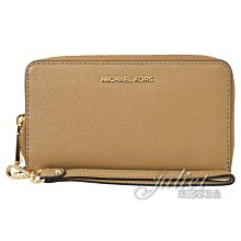 【茱麗葉精品】全新精品 MICHAEL KORS 專櫃商品 JET SET 防刮荔紋皮革手提式中夾.卡其 現貨