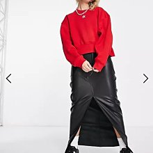 (嫻嫻屋) 英國ASOS-adidas 紅色運動衫圓領長袖上衣 EJ23