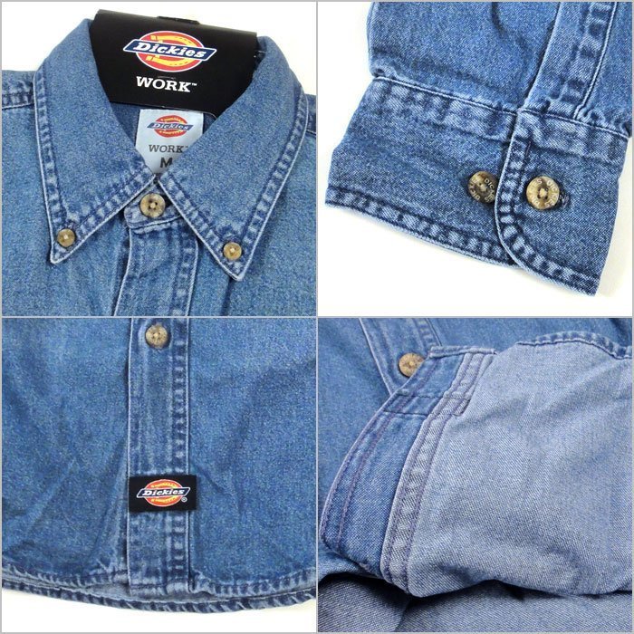 【HOMIEZ】DICKIES WL300 Long Denim Shirt【WL300】2色 素面 牛仔 長袖 襯衫